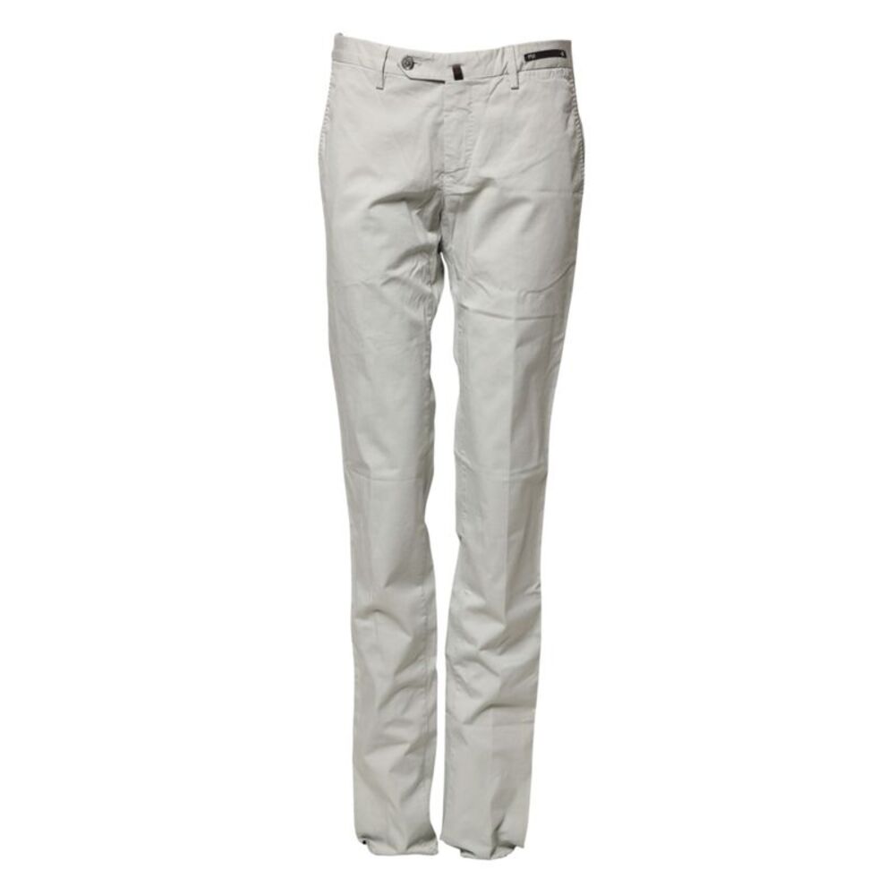 PT01 Light Gray Mid Waist Men Straight Chino Trouser Men's Pants